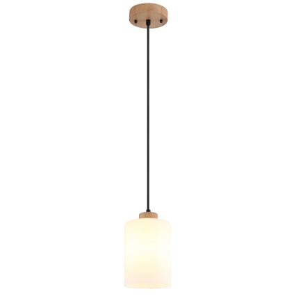 Globo - Pendelleuchte mit Kabel 1xE27/60W/230V Eiche/Weiß