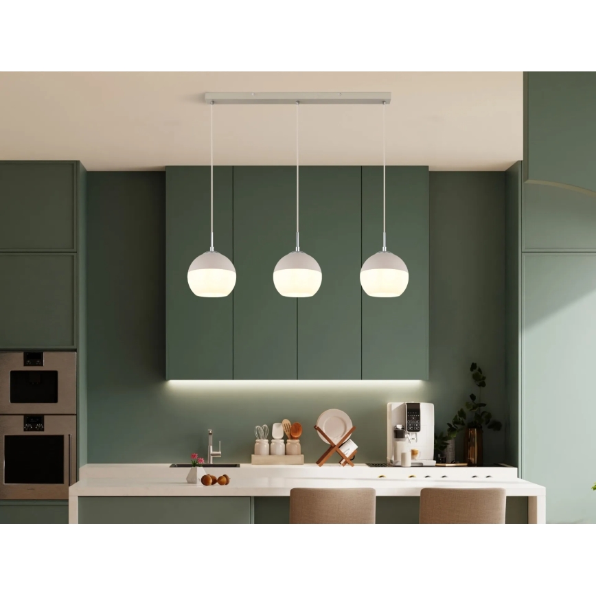 Globo - Suspension sur câble 3xE27/60W/230V