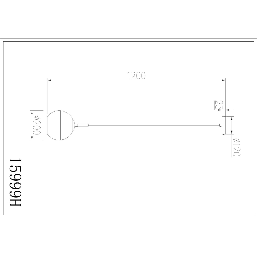 Globo - Suspension sur câble 1xE27/60W/230V Ø 20 cm