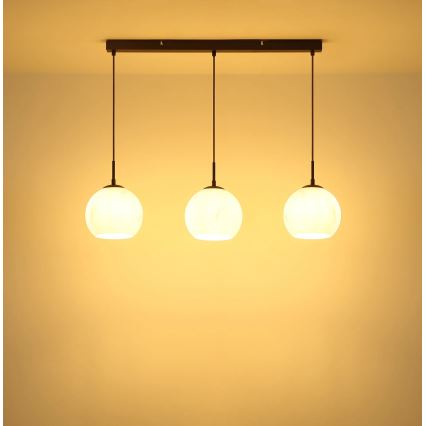 Globo - Lampadario a sospensione su cavo 3xE27/60W/230V