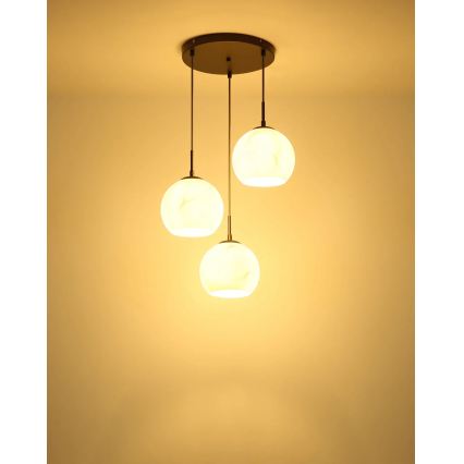 Globo - Lampadario a sospensione con cavo 3xE27/60W/230V diam. 42,5 cm