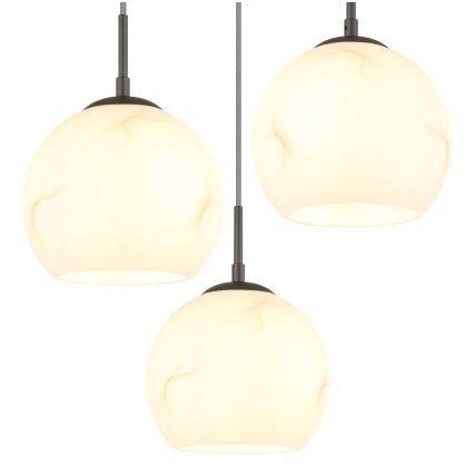 Globo - Pendelleuchte mit Kabelaufhängung, 3x E27/60W/230V, Ø 42,5 cm