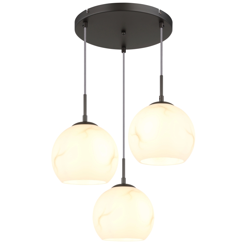 Globo - Suspension sur câble 3xE27/60W/230V Ø 42,5 cm
