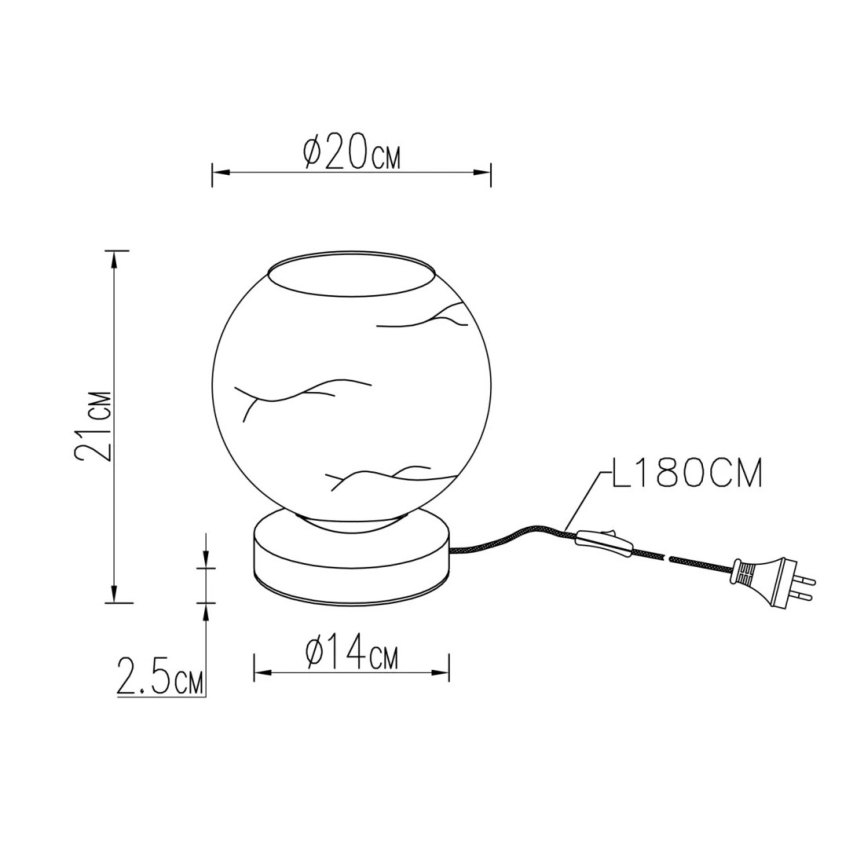Globo - Lampe de table 1xE27/60W/230V