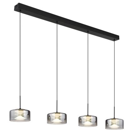 Globo - Suspension sur câble LED/24W/230V noir/fumé