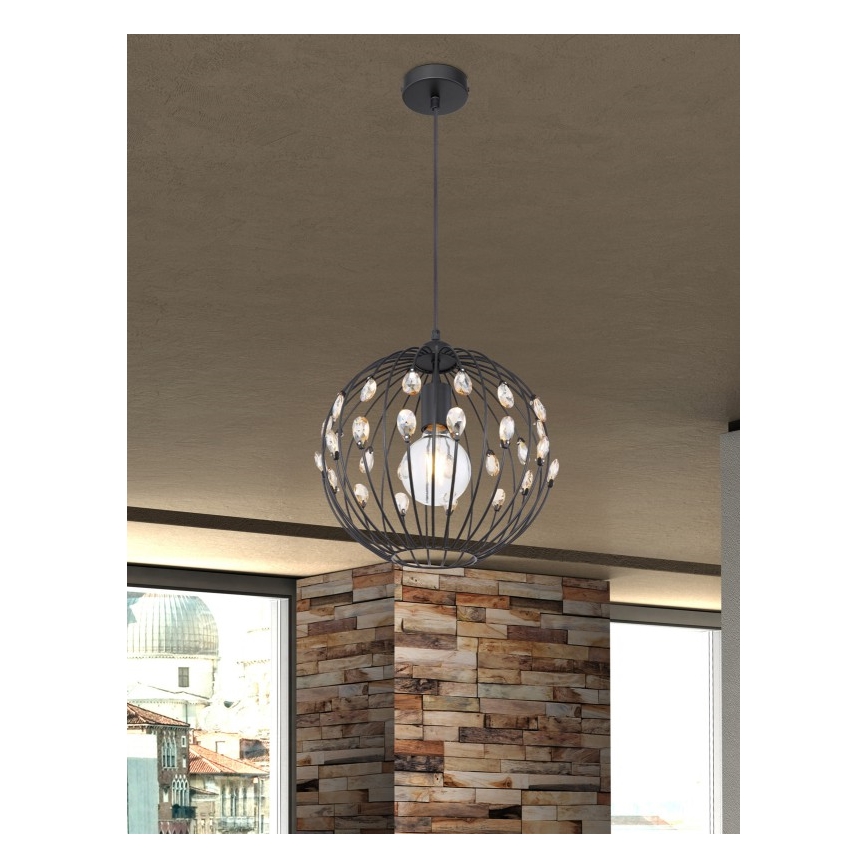 Globo - Suspension sur câble 1xE27/60W/230V Ø 30 cm