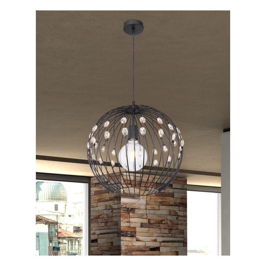 Globo - Suspension sur câble 1xE27/60W/230V Ø 40 cm