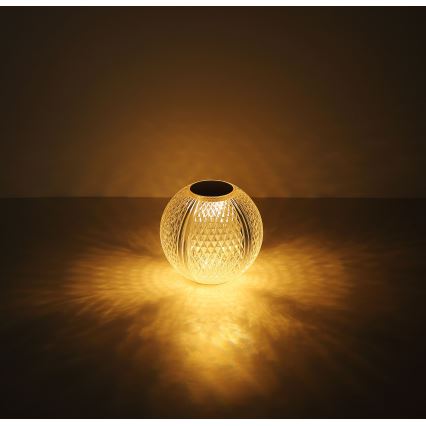 Globo - Lampe de table tactile à intensité variable LED/2W/5V 1200 mAh USB transparent