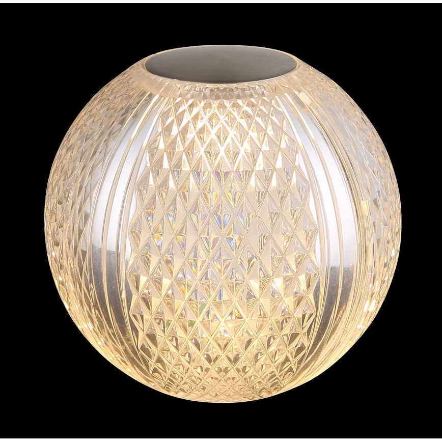 Globo - Lampe de table tactile à intensité variable LED/2W/5V 1200 mAh USB transparent