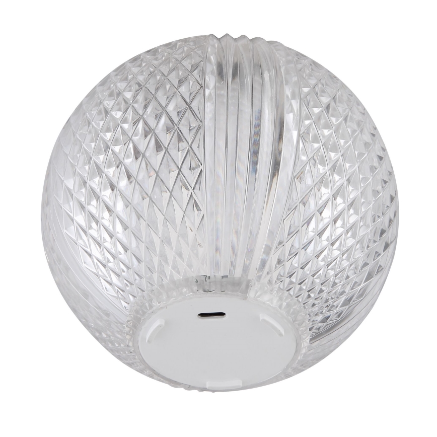 Globo - Lampe de table tactile à intensité variable LED/2W/5V 1200 mAh USB transparent
