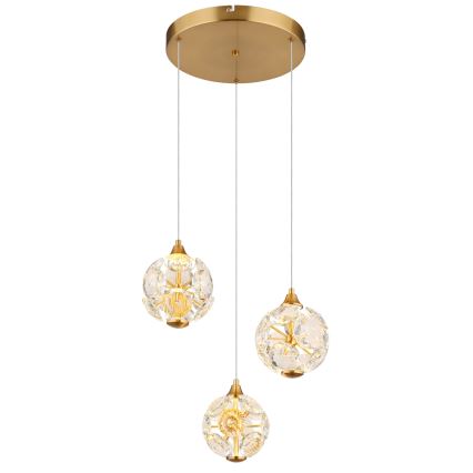 Globo - LED Pendelleuchte an Kabel LED/24W/230V 3000K gold