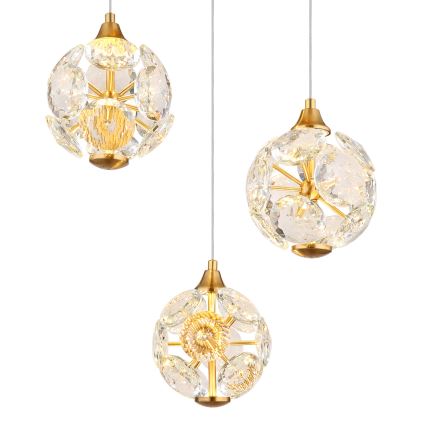 Globo - LED Pendelleuchte an Kabel LED/24W/230V 3000K gold