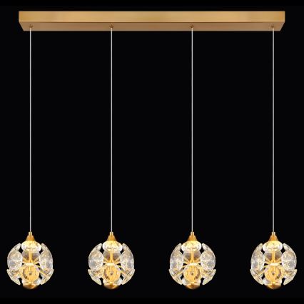 Globo - LED-Pendelleuchte an einem Kabel LED/32W/230V 3000K goldfarben