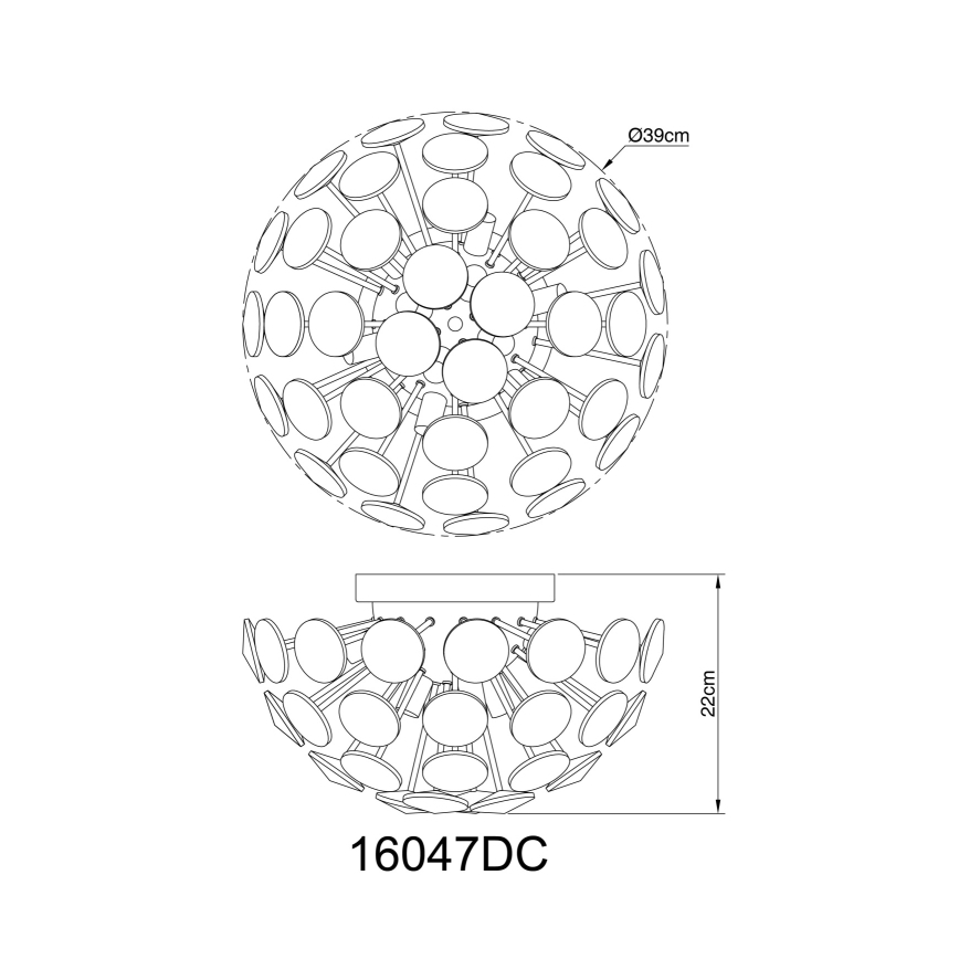 Globo - Plafonnier 10xG9/7W/230V chrome brillant d. 39 cm