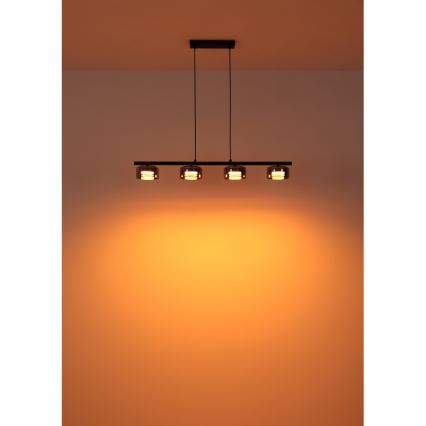 Globo - LED-Hängeleuchte 4xGX53/6W/230V rauchig/schwarz