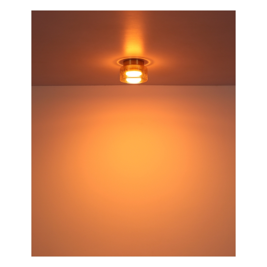 Globo - Plafoniera LED 1xGX53/6W/230V diametro 13 cm fumé/marrone