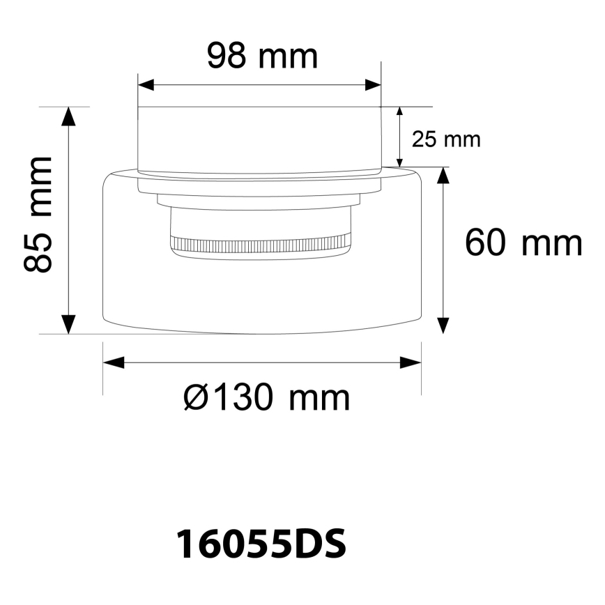 Globo - Plafoniera LED 1xGX53/6W/230V diametro 13 cm fumé/nero