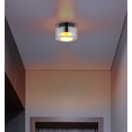 Globo - Plafonnier 1xGX53/6W/230V d. 13 cm fumé/noir