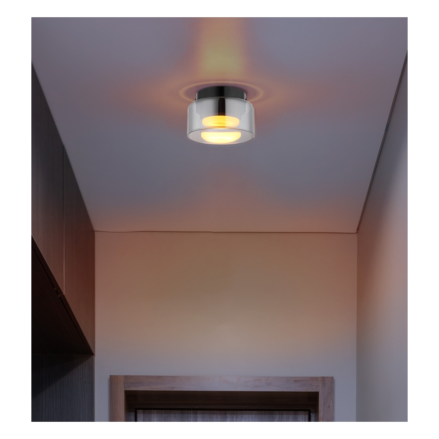 Globo - Plafonnier 1xGX53/6W/230V d. 13 cm fumé/noir