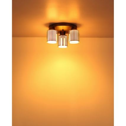 Globo - Plafoniera 3xE27/60W/230V cromo lucido Ø 34,5 cm