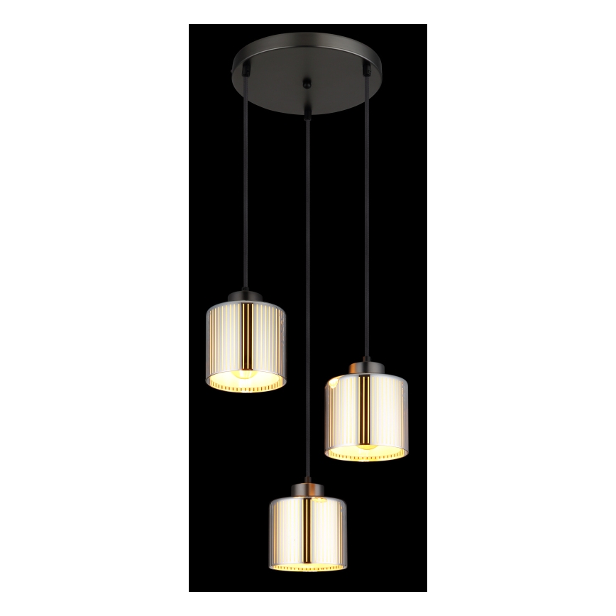 Globo - Suspension filaire 3xE27/60W/230V chrome brillant d. 33 cm