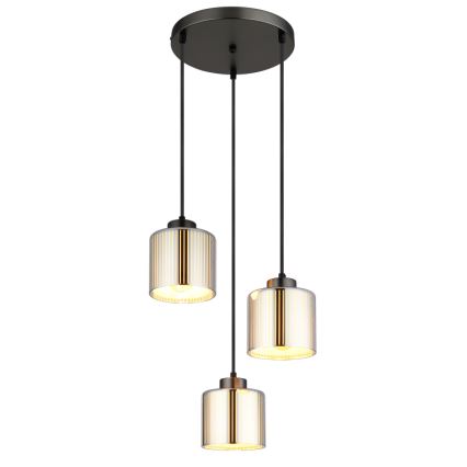 Globo - Suspension filaire 3xE27/60W/230V chrome brillant d. 33 cm