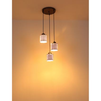 Globo - Suspension filaire 3xE27/60W/230V chrome brillant d. 33 cm