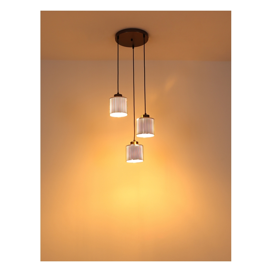 Globo - Suspension filaire 3xE27/60W/230V chrome brillant d. 33 cm