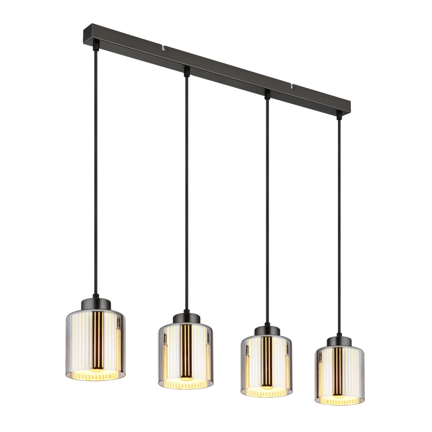 Globo - Hängeleuchte 4xE27/60W/230V glänzendes Chrom