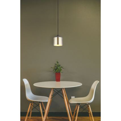 Globo - Suspension filaire 1xE27/60W/230V chrome brillant d. 14 cm