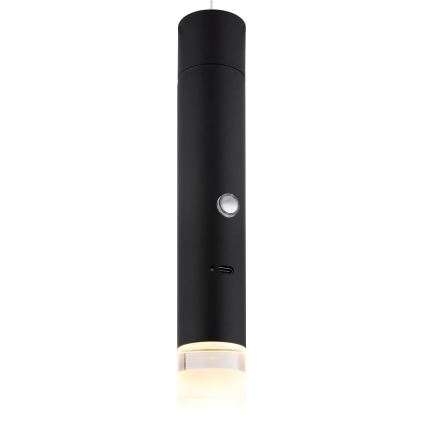 Globo - Lampe tactile rechargeable 2 en 1 à intensité variable LED/2W/230/5V noire