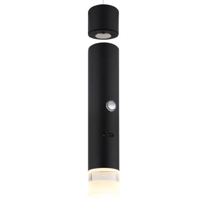 Globo - Lampe tactile rechargeable 2 en 1 à intensité variable LED/2W/230/5V noire