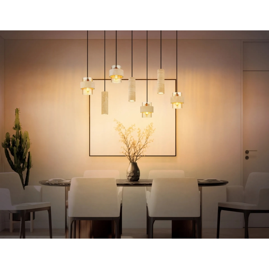 Globo - Lampadario sospeso con cavo 4xE27/40W/230V + 3xGU10/10W
