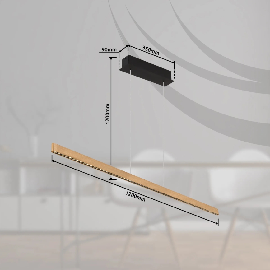 Globo - LED-dimmbare Touch-Pendelleuchte an Kabel, LED/43W/230V, 4000K, Messing