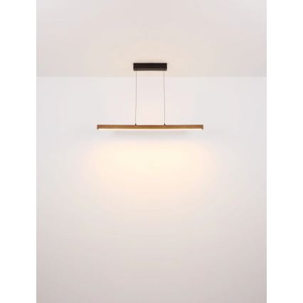 Globo - LED-dimmbarer Touch-Pendelleuchte an Kabel LED/24W/230V + LED/3W 3000K braun