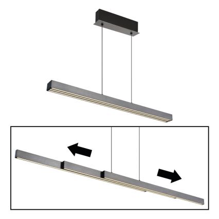 Globo - LED per Touch dimmbare Hängeleuchte an Kabel LED/39W/230V 2700/4000/6000K grau