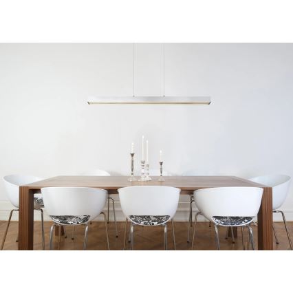 Globo - Dimmbare LED-Pendelleuchte mit Touch-Dimmer LED/39W/230V 2700/4000/6000K mattchrom