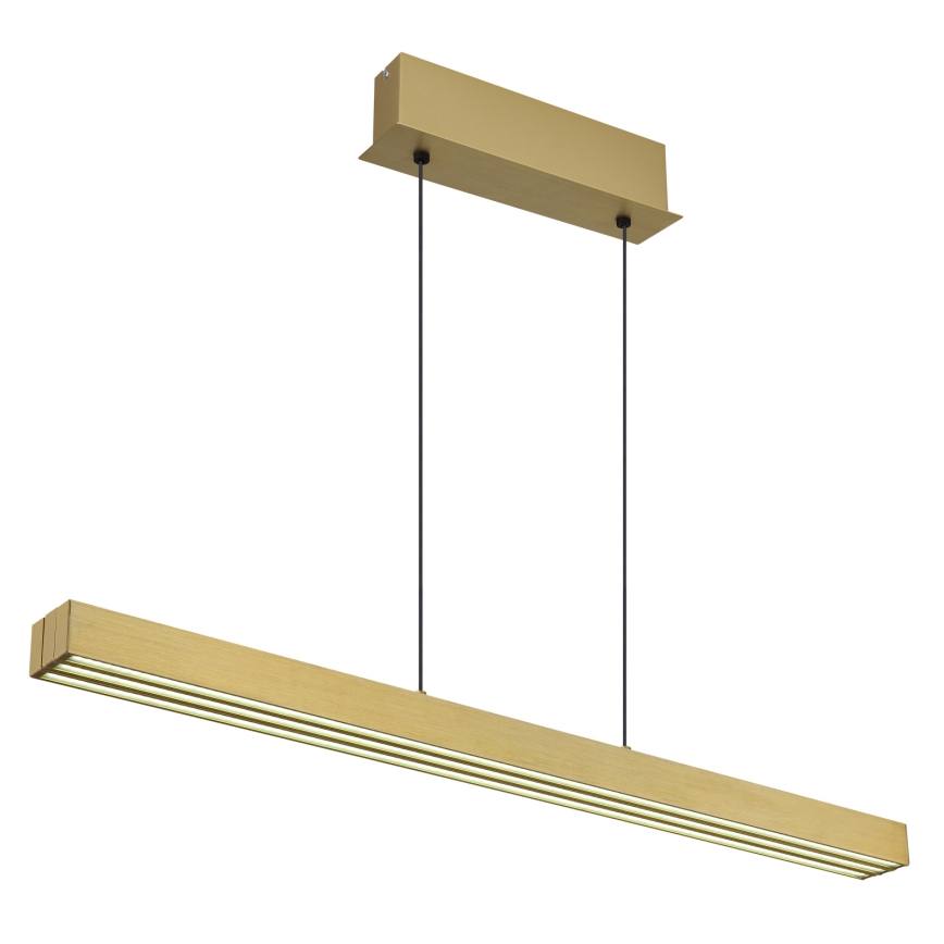 Globo - dimmbare Pendelleuchte mit Touch-Dimmer und Seilaufhängung, LED/39W/230V, 2700/4000/6000K, Messing