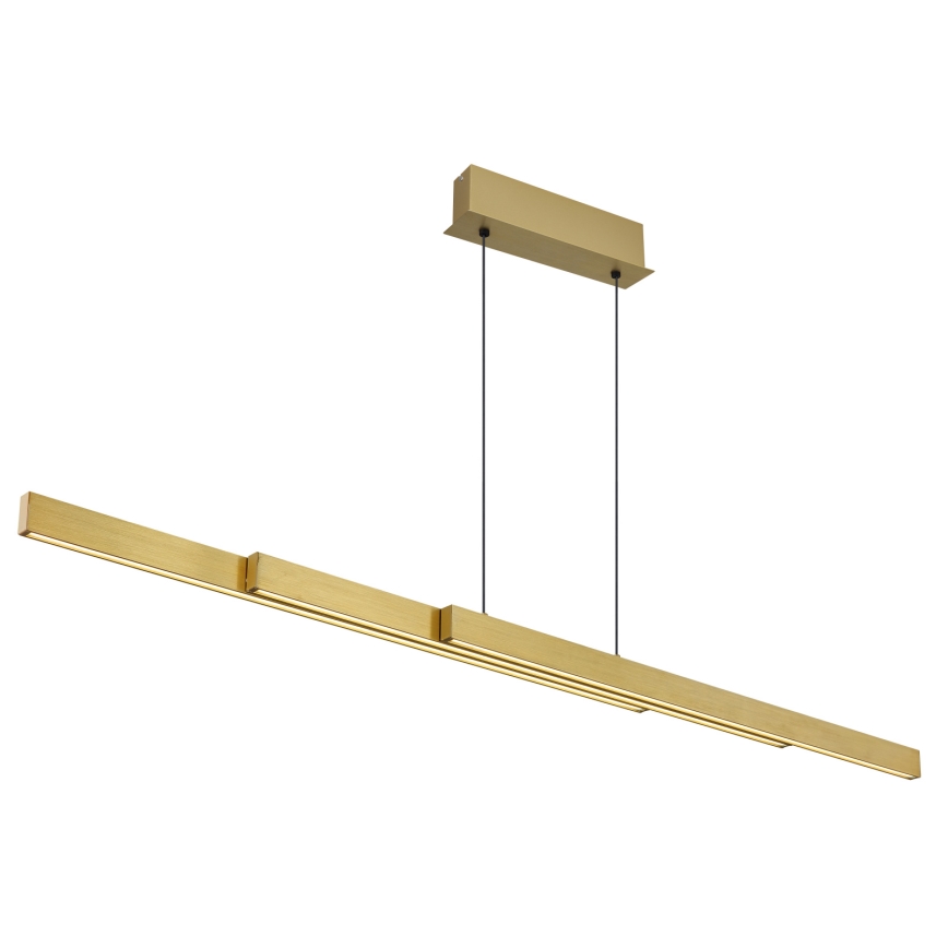 Globo - dimmbare Pendelleuchte mit Touch-Dimmer und Seilaufhängung, LED/39W/230V, 2700/4000/6000K, Messing
