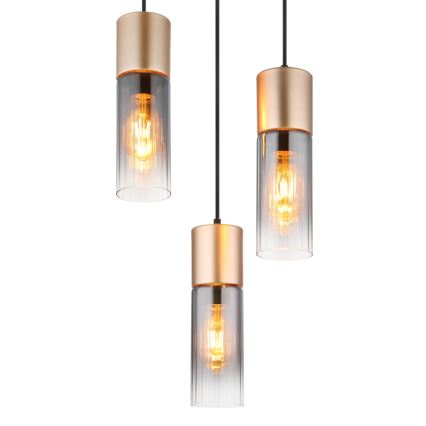 Globo - Suspension filaire 3xE27/25W/230V bronze d. 34 cm