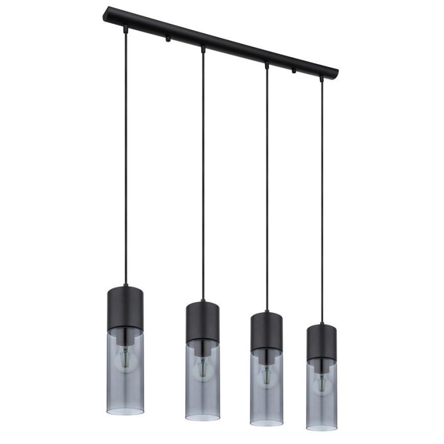 Globo - Suspension filaire 4xE27/25W/230V noir