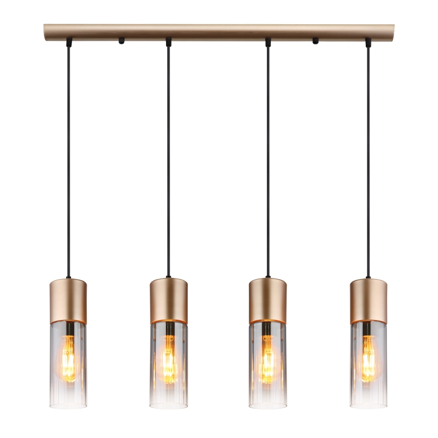 Globo - Suspension filaire 3xE27/25W/230V bronze