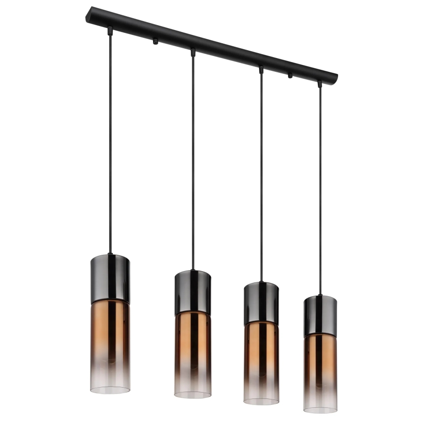Globo - Lampadario a sospensione con filo 4xE27/25W/230V nero/rame