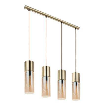 Globo - Lampadario a sospensione con filo 4xE27/25W/230V ottone