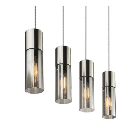 Globo - Hängeleuchte 4xE27/25W/230V matt Chrom