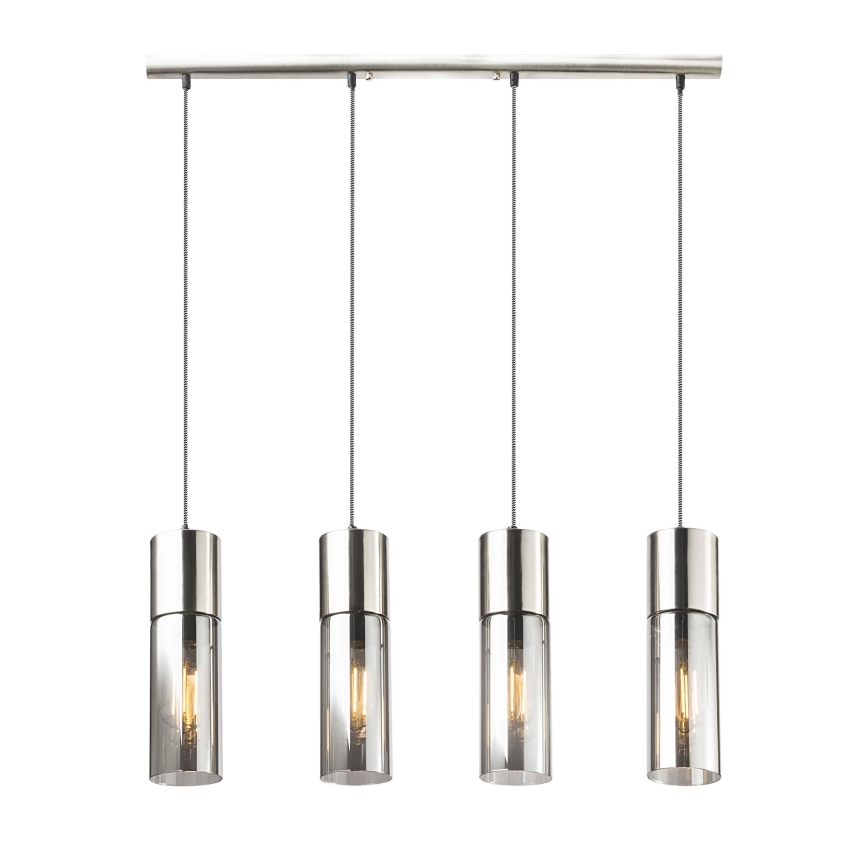 Globo - Lampadario a sospensione con filo 4xE27/25W/230V cromo opaco