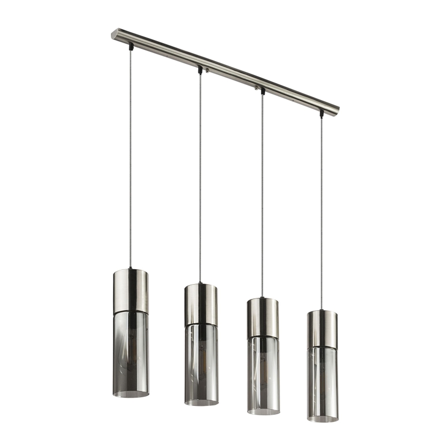 Globo - Suspension filaire 4xE27/25W/230V chrome mat