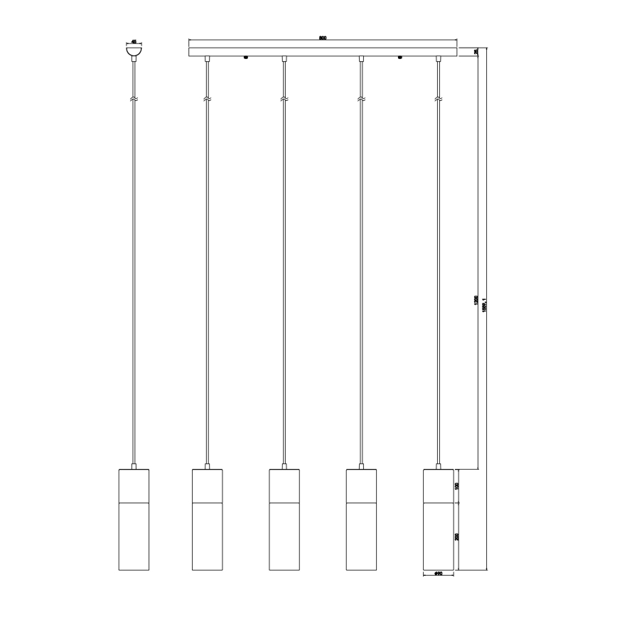 Globo - Suspension filaire 4xE27/25W/230V chrome mat