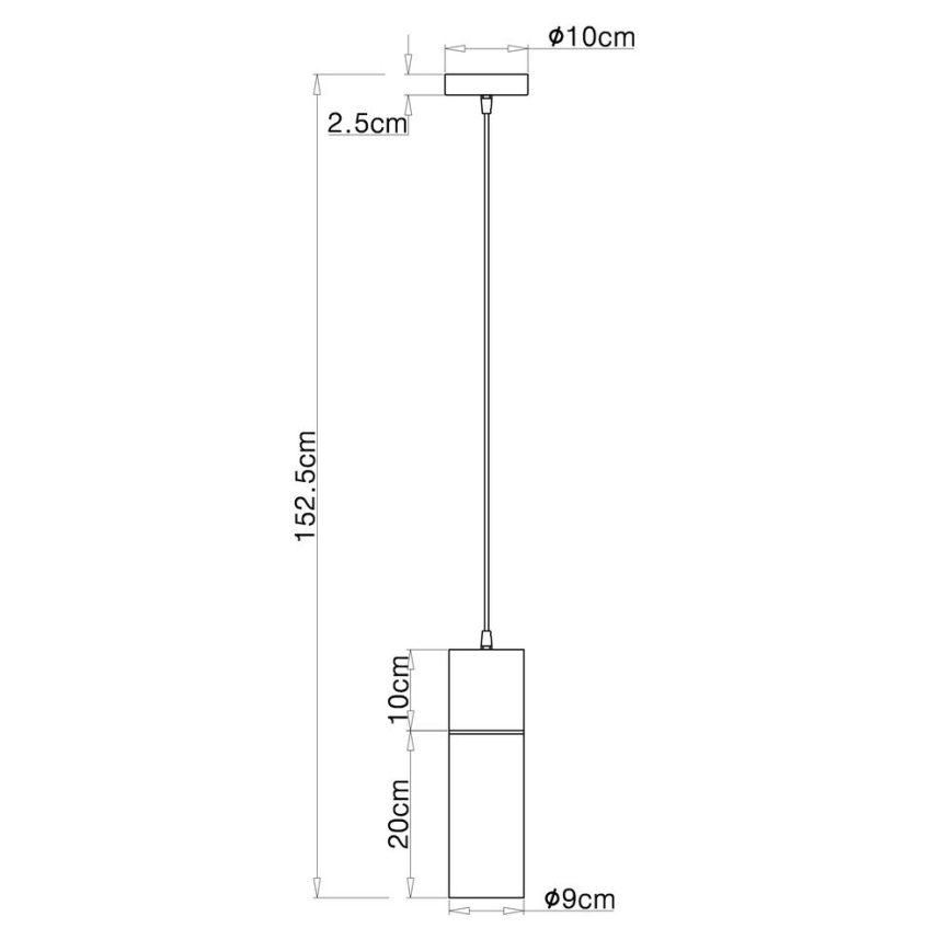 Globo - Hängeleuchte 1xE27/25W/230V d 10,5 cm schwarz