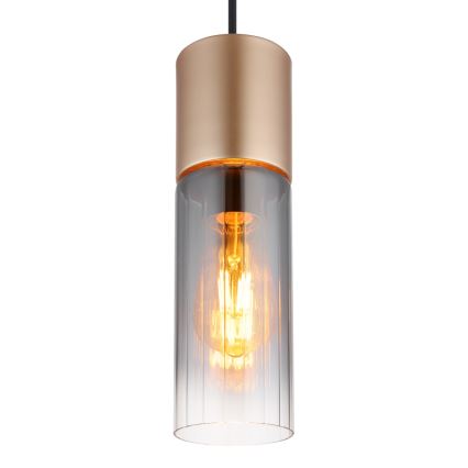 Globo - Lampada a sospensione su cavo 1xE27/25W/230V, finitura bronzo, Ø 10,5 cm